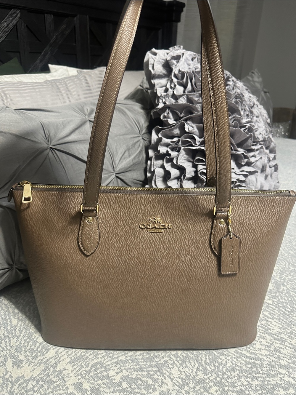 COACH Dark Stone Gallery Tote